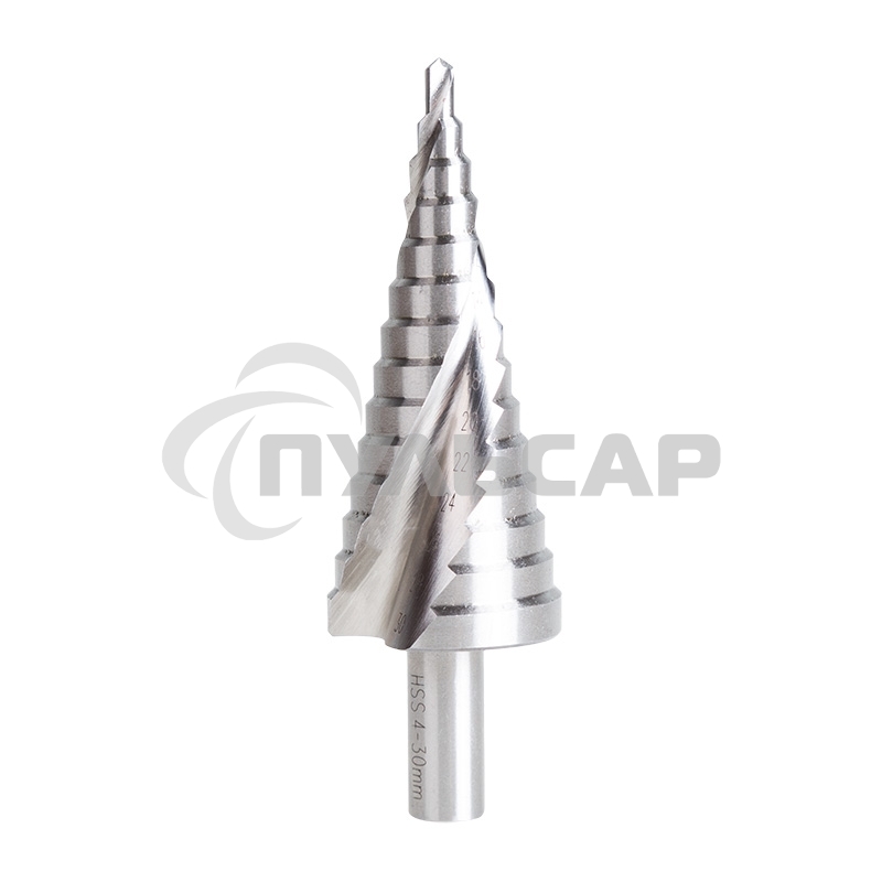 Сверло по металлу ступенчатое ТИТАН 4,0-30,0 мм 98 mm 65 HRC Р6М5 TiN Kranz