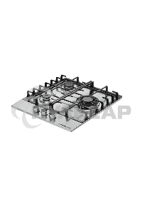 Варочная поверхность Kuppersberg FS 46 X, газ, High-Tech, 45 см, автоматический электроподжиг, газ-контроль, форсунки под сжиженый газ, SABAF конфорки, чугунные решетки, цвет нержавеющая сталь, цвет фурнитуры черный