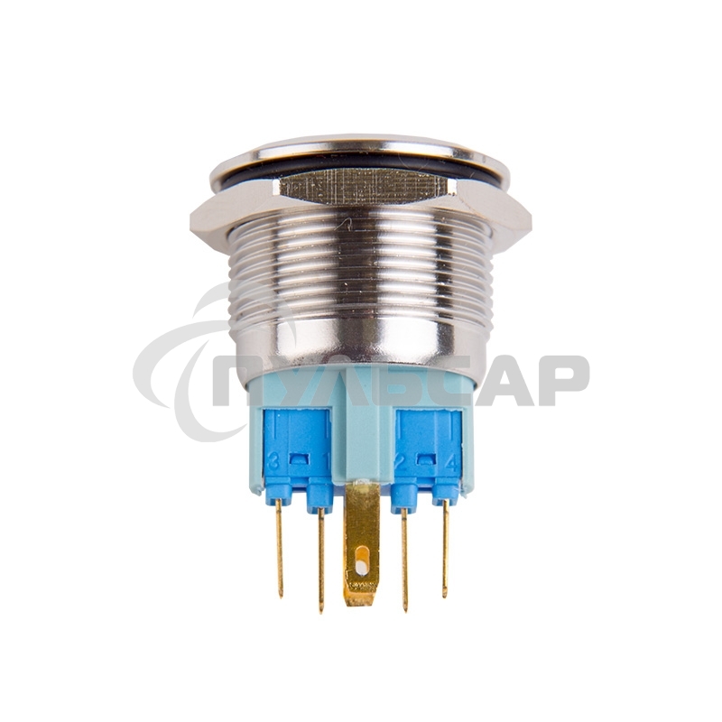 Кнопка антивандальная Ø22 12В Б/Фикс (5с) (ON)-OFF/(OFF)-ON подсв/красная Rexant