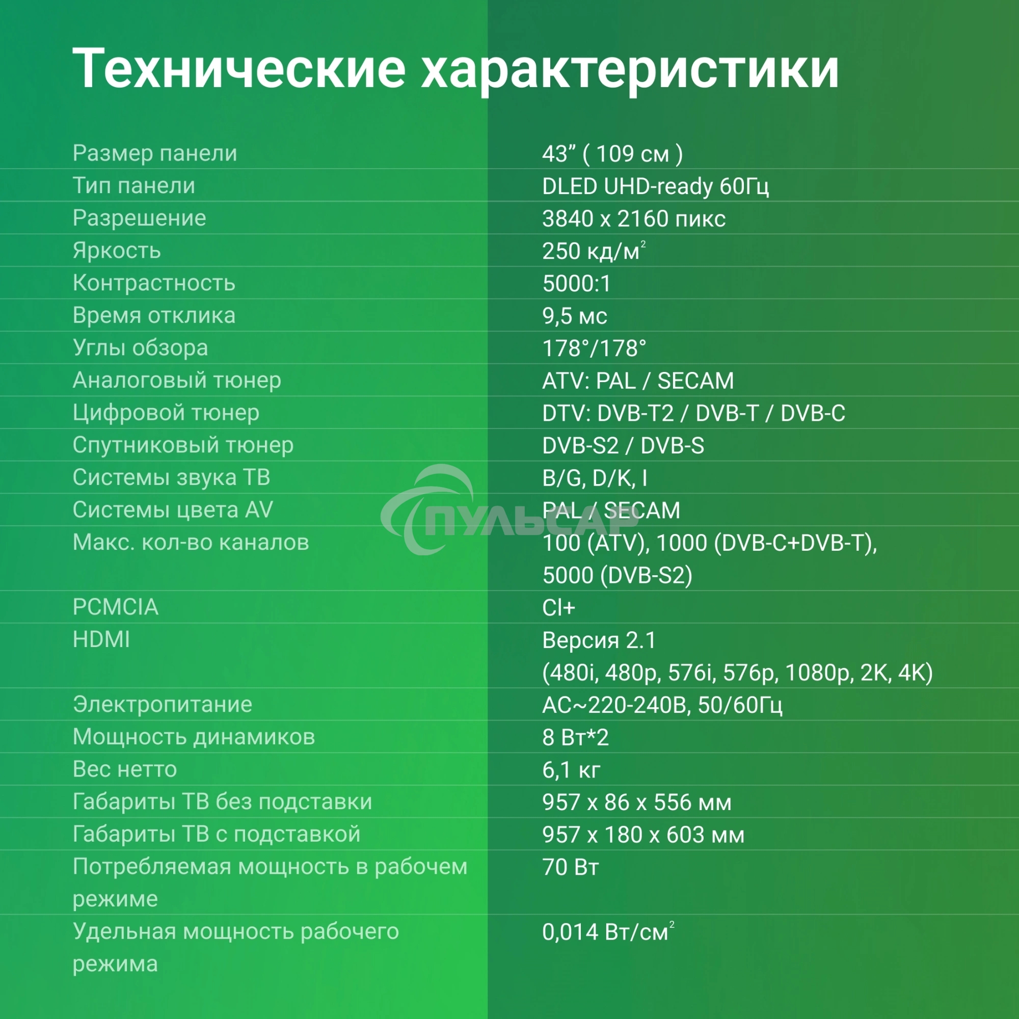 Телевизор Digma 43