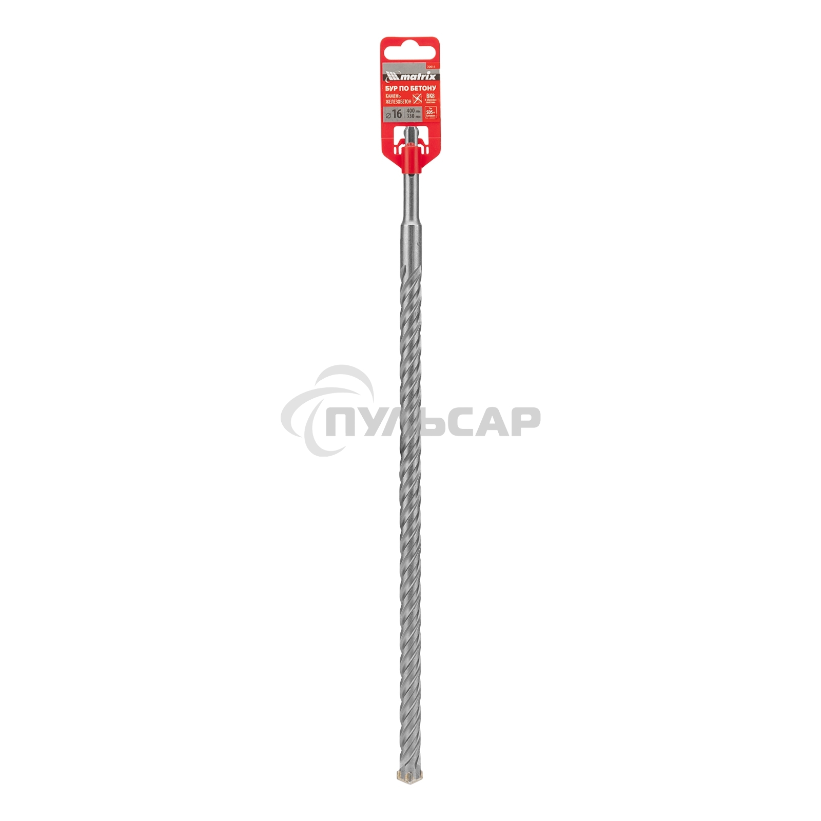 Бур по бетону Matrix, 16 x 400 мм, SDS PLUS c крестовой пластиной