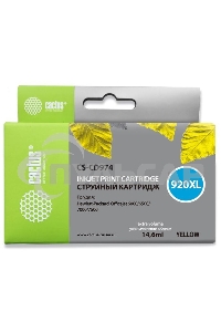 Картридж струйный Cactus CS-CD974 №920XL желтый (14,6 мл.) для HP Officejet 6000/6500/7000/7500