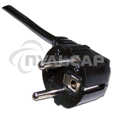 Шнур питания Lanmaster C19-Schuko угловая, 3х1.5, 220В, 16А, черный, 0.5 метра