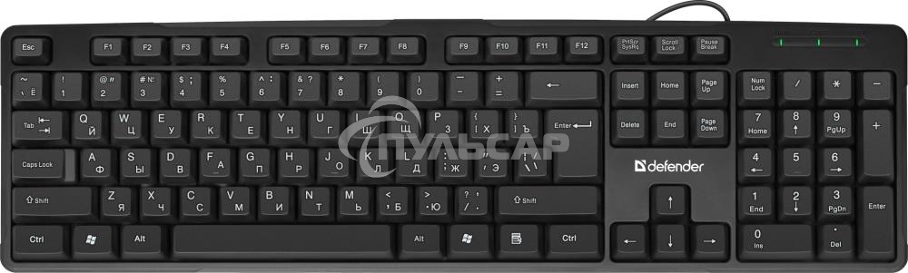 Клавиатура проводная Defender Next HB-440 RU, USB, черный