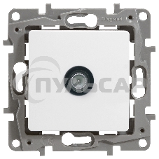 Розетка TV проходная, 15дБ, бел. ETIKA 