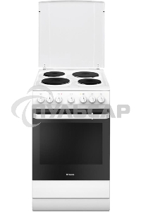Плита электрическая Hansa FCEW54109 белый, конфорок 4 шт, духовка 65 л, 50 см x 85 см x 60 см