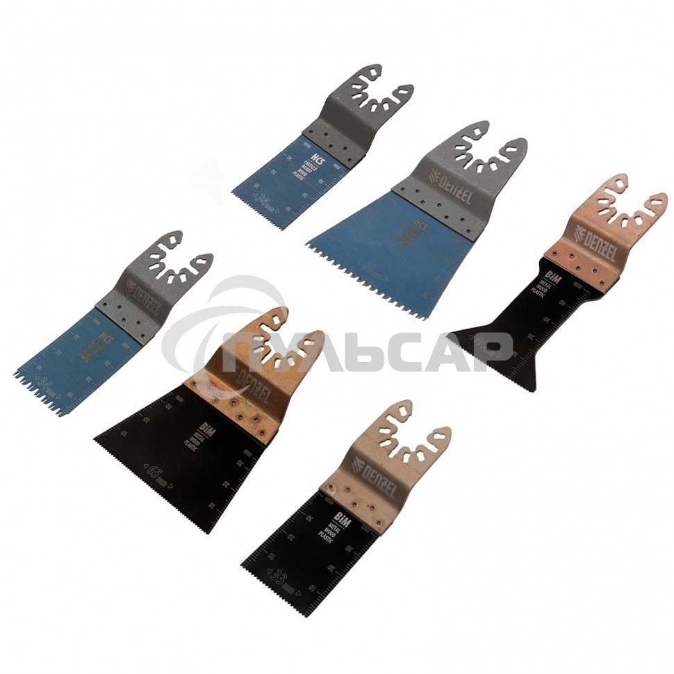 Набор насадок для МФИ по дереву и металлу, 6 шт. Denzel