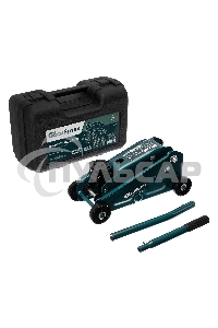 Домкрат гидравлический подкатной Сибртех 2,5 т, 148-387 мм, в пласт. кейсе