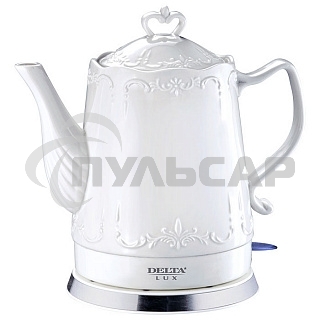 Чайник керамический Delta LUX DL-1236 белый