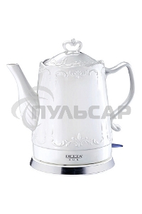 Чайник керамический Delta LUX DL-1236 белый