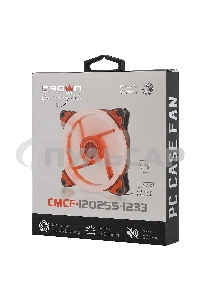 Вентилятор для корпуса Crown CMCF-12025S-1233 черный/оранжевый, 120 мм, 1650 об/мин, 23 дБ, 3 pin