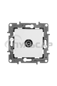 Розетка TV проходная, 15дБ, бел. ETIKA 