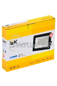 Прожектор светодиодный СДО 06-50 6500К IP65 черный ИЭК LPDO601-50-65-K02