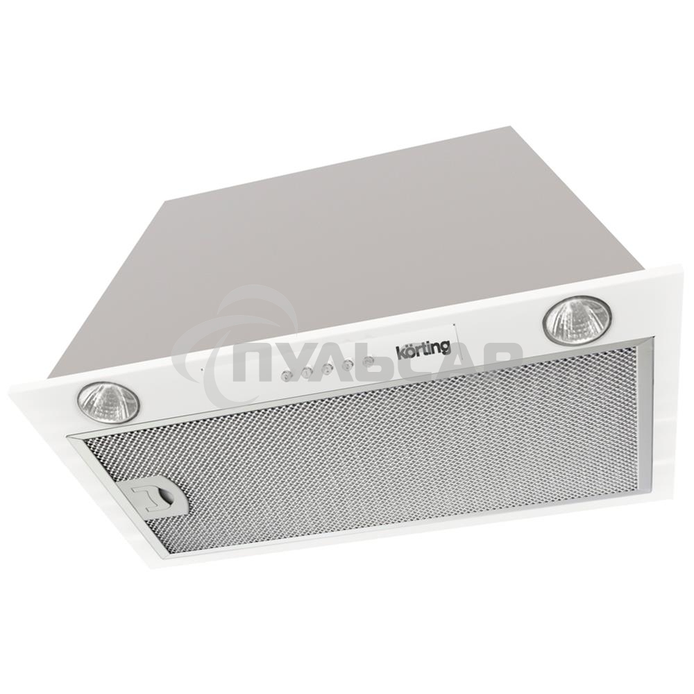 Вытяжка встраиваемая Korting KHI 6530 W белый, 52 см, 450 куб. м/ч, 52 дБ