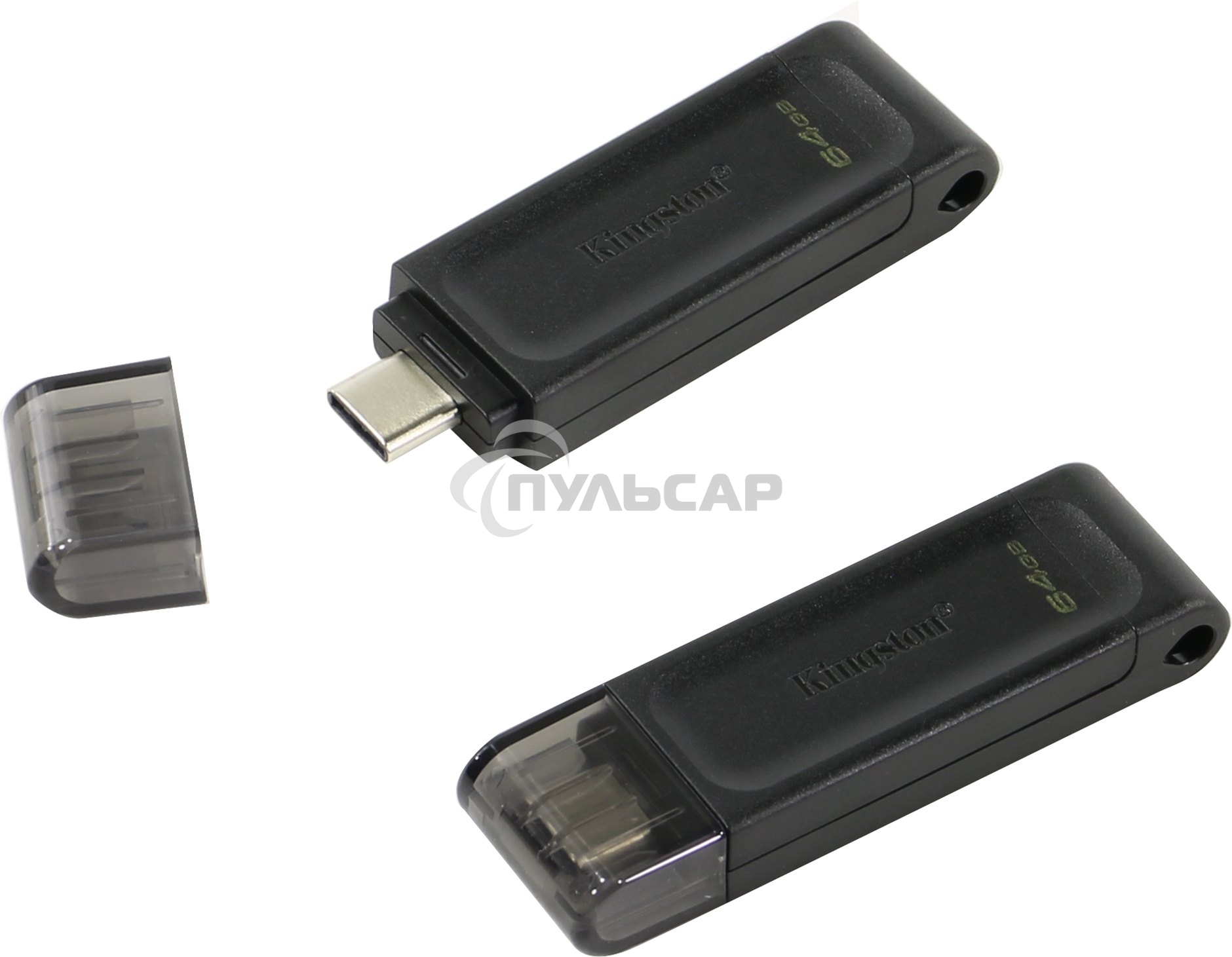 Флешка USB Kingston 64 Gb DataTraveler DT70 <DT70/64 Gb>, USB-C 3.2 Gen 1