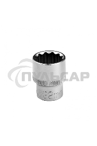 Головка торцевая, 22 мм, 12-гранная, CrV, под квадрат 1/2