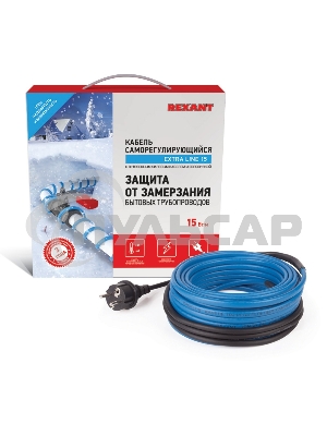 Греющий саморегулирующийся кабель на трубу 15MSR-PB 4M (4м/60Вт) Rexant