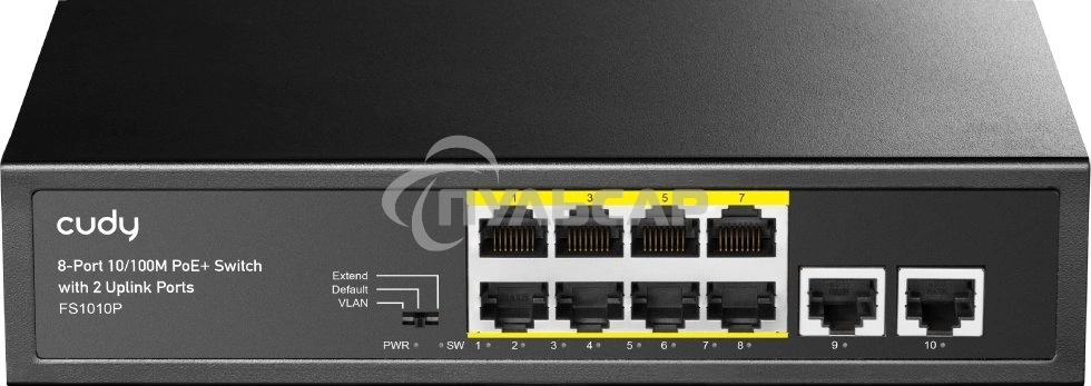 Коммутатор Cudy FS1010P (L2) 10x100Мбит/с 8PoE+ 120W неуправляемый