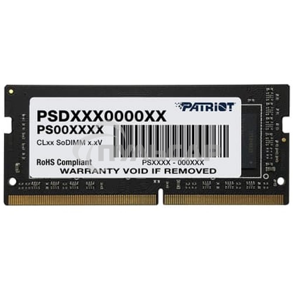 Оперативная память Patriot Signature, DDR4, 16Gb (1x16 Gb), 3200 MHz, CL22, SO-DIMM