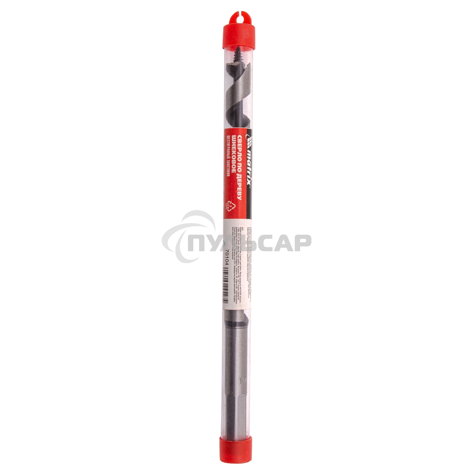 Сверло Matrix по дереву шнековое, 14x230 мм, 6-гранный хвостовик