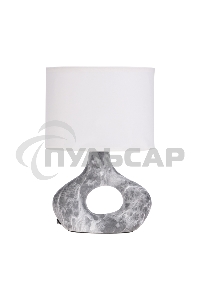 Светильник декоративный настольный Форте, основание кольцо под черный мрамор, белый абажур, цоколь Е27, 60Вт Rexant