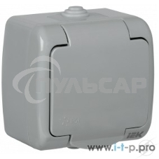 Розетка Iek ERA12-K03-16-54 РСш12-2-А Розетка 1-ая с з/к откр. уст. 16А IP54 AQUATIC