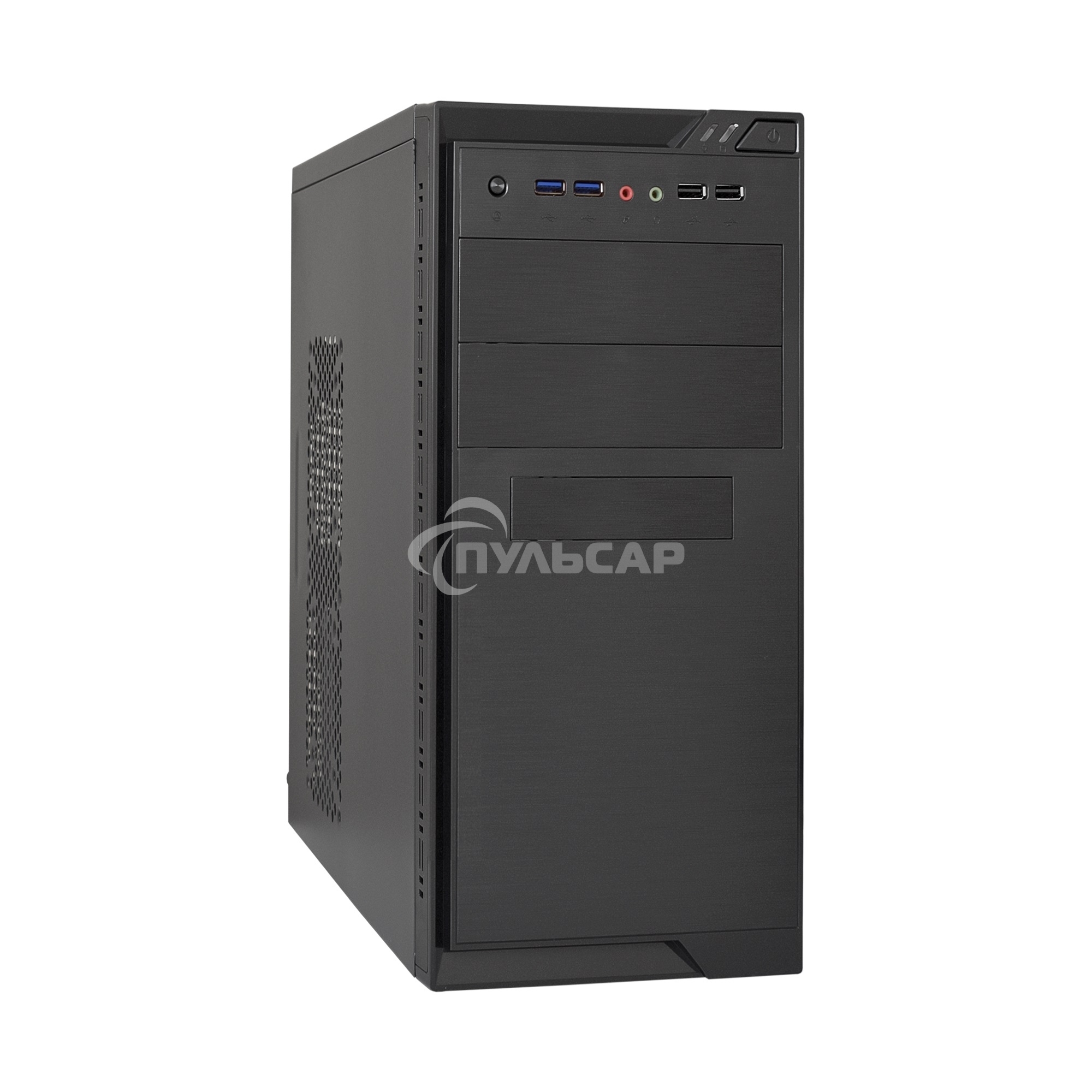 Компьютерный корпус Minitower ExeGate MA-372UX Black, mATX <без БП> 2*USB+2*USB3.0, Audio