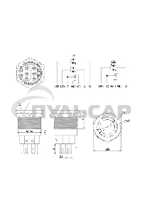 Кнопка антивандальная Ø19 250В Фикс (5с) ON-OFF/OFF-ON подсв/синяя Rexant