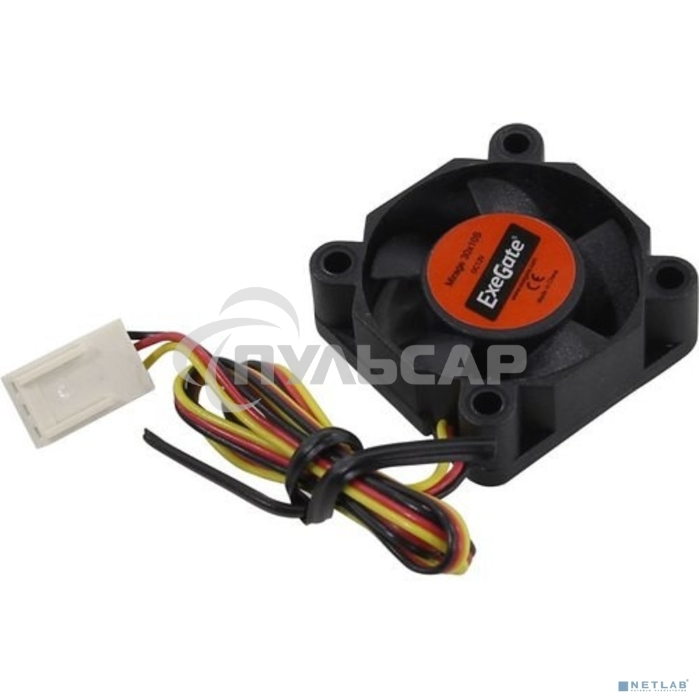 Вентилятор для корпуса ExeGate EX03010S3P черный, 30 мм, 10000 об/мин, 28.5 дБ, 3 pin