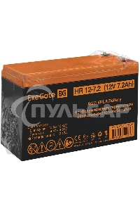 Батарея ExeGate HR 12-7.2 (12V 7.2Ah), клеммы F2