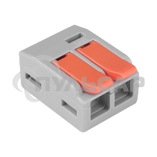 Универсальная клемма Rexant СМК 222-612/221-612, 2-проводная серая 0,5-4/6 мм² (50 шт/уп)