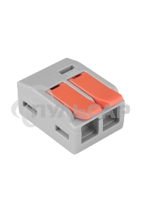 Универсальная клемма Rexant СМК 222-612/221-612, 2-проводная серая 0,5-4/6 мм² (50 шт/уп)