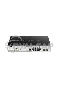Коммутатор управляемый D-Link DGS-1210-10P/ME 2 уровня с 8 портами 10/100/1000Base-T с поддержкой PoE и 2 портами 1000Base-X SFP