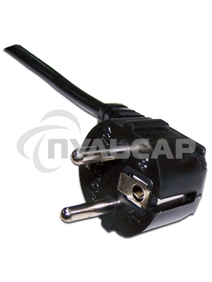 Шнур питания Lanmaster C19-Schuko угловая, 3х1.5, 220В, 16А, черный, 1 метр