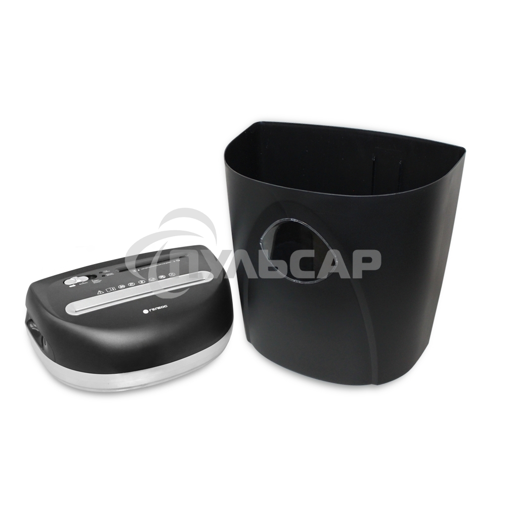 Шредер ГЕЛЕОС Уничтожитель документов УП23-4 DIN P-4 (4 ур-нь секр.), фрагмент 3,9х35мм, 14-16 лист (70г/м2), CD/пл.карты/скрепки/скобы, 23 л.