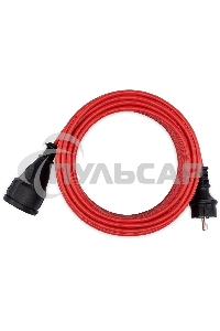 Удлинитель силовой Starwind ST-PS1.20/R-16 3x1.0кв.мм 1розет. 20м ПВС 16A без катушки красный