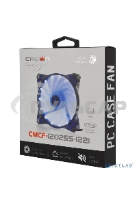 Вентилятор для корпуса Crown CMCF-12025S-1221 черный/синий, 120 мм, 1650 об/мин, 28 дБ, 3 pin