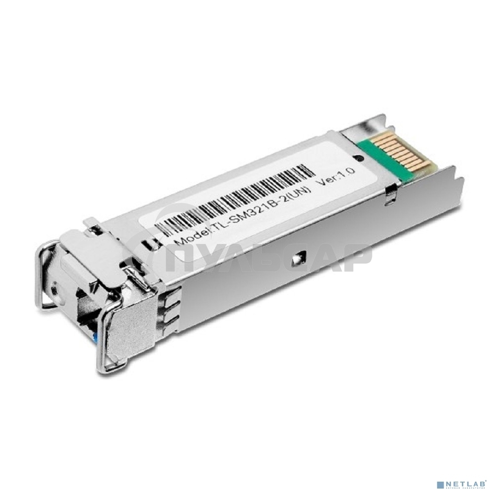 Модуль TP-Link SFP 1000Base-BX WDM Bi-Directional SFP module, TX: 1310 nm and RX: 1550 nm, 1 LC Simplex port, up to 2 km transmission distance in 9/125 μm SMF (Single-Mode Fiber), Supports Digital Diagnostic Monitoring (DDM).