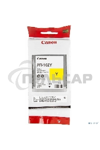 Картридж струйный Canon PFI-102Y (0898B001) желтый, 130 мл., для imagePROGRAF iPF605, iPF610., iPF650, iPF655, iPF710, iPF750, iPF755, LP17, iPF510