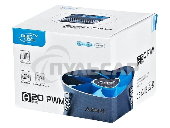 Кулер для процессора DEEPCOOL THETA 20 PWM черный, 100 мм, алюминий, 2400 об/мин, 32.5 дБ, 4 pin, 95 Вт, 60 мм