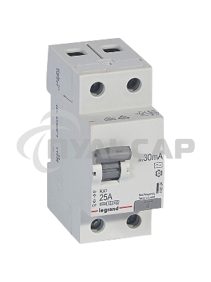 Выключатель автоматический дифференциального тока 30мА 25А 2П ACLegrand 402024 RX3