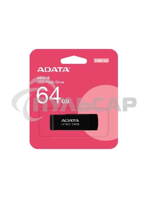 Флешка USB ADATA UC310 (UC310-64G-RBK), 64 Gb, USB 3.2, R/W 100/30, черный