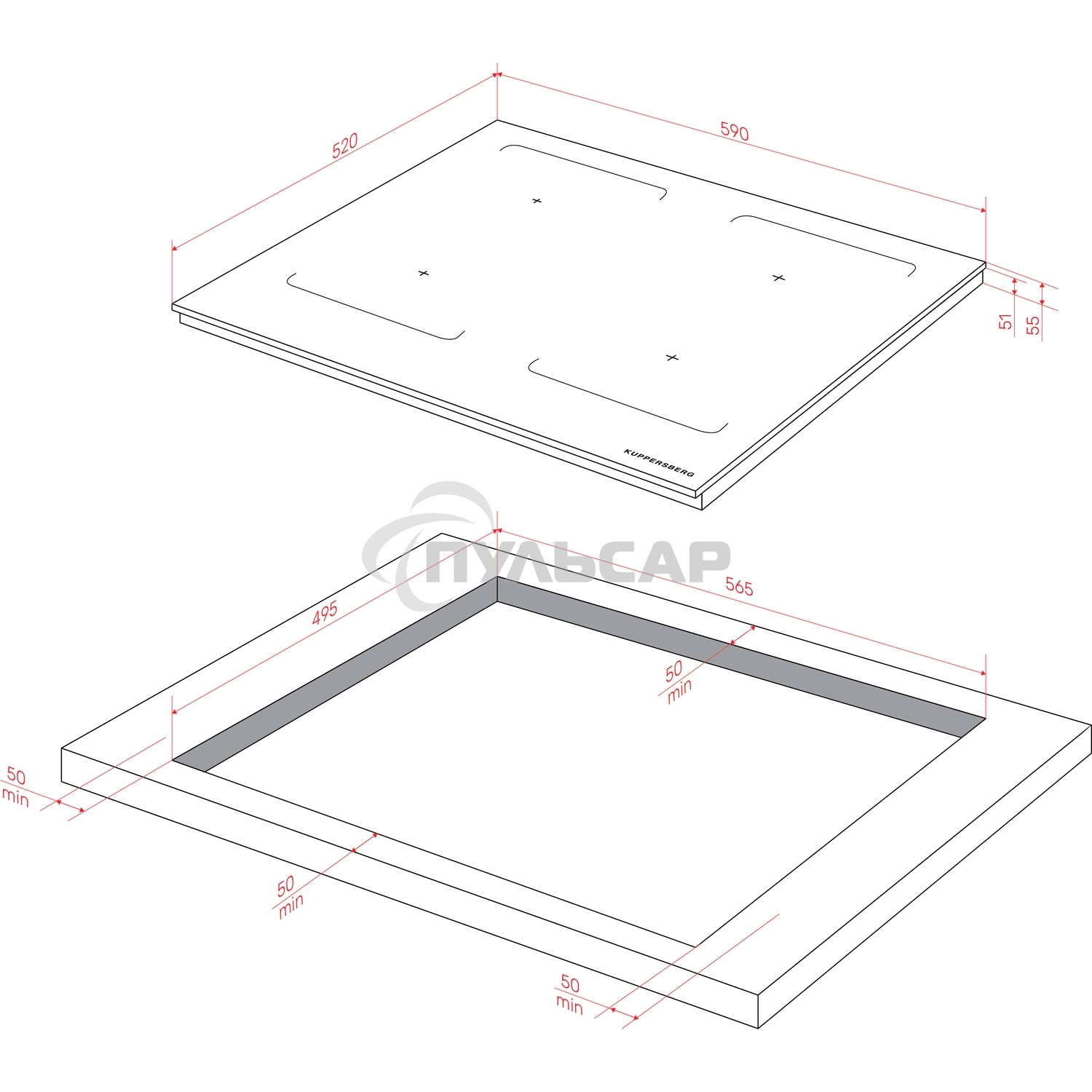 Индукционная варочная панель Kuppersberg ICI 629