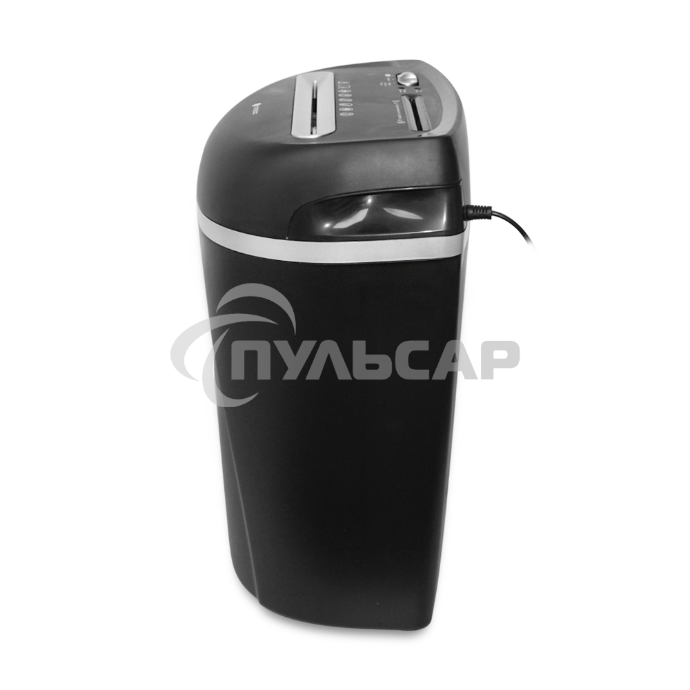 Шредер ГЕЛЕОС Уничтожитель документов УП23-4 DIN P-4 (4 ур-нь секр.), фрагмент 3,9х35мм, 14-16 лист (70г/м2), CD/пл.карты/скрепки/скобы, 23 л.