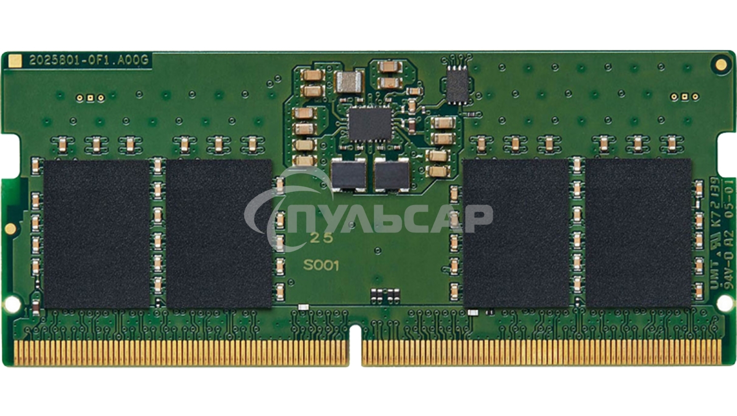 Оперативная память Kingston ValueRAM, DDR5, 8Gb (1x8Gb), 5600MHz, CL46, SO-DIMM