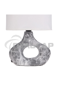 Светильник декоративный настольный Форте, основание кольцо под черный мрамор, белый абажур, цоколь Е27, 60Вт Rexant