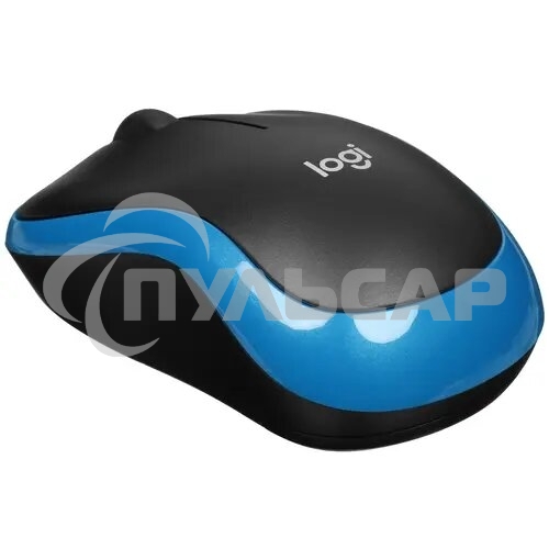 Мышь беспроводная Logitech M185 синий, 1000 dpi, радиоканал, USB, кнопки - 3