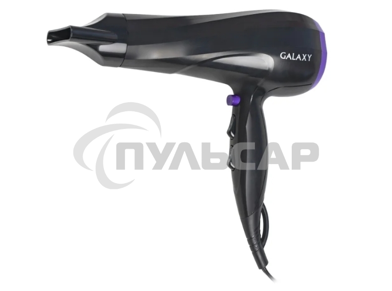 Фен для волос Galaxy Line GL 4332, черный, 2000 Вт, 2 скорости потока воздуха, 3 температурных режима, функция 