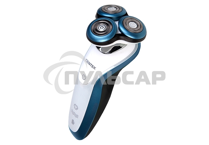 Электробритва Centek CT-2163 (серебристый) ротор, влажное бритье, 3 плав.головки, 2-йные лезвия, до 40 мин. раб