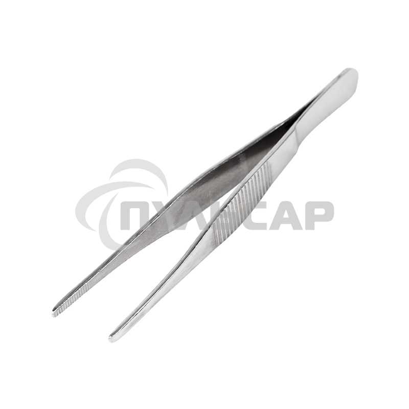 Пинцет прямой, рифленый 125 мм (блистер) Rexant